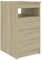Tidyard Sideboard mit 3 Schubladen und 1 oberen Ablagefach Schubladenschrank Bürocontainer Aufbewahrungsregal Kommode Büroschrank Sonoma-Eiche 40×50×76 cm Spanplatte