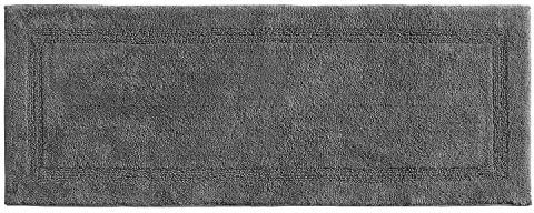 Nautica Badteppiche Weiche und saugfähige Baumwoll-Badematte, Moderne Badezimmer-Dekoration, grau, 5' x 1'10 (Rectangular)