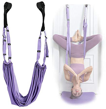 M-TOP Aerial Yoga Rope Stretch The Leg Splits Practic Elastic Stretch Bar and Yoga Stretching Strap Adjustable Leg Stretcher Door Swing Adjustable Strap, Yoga Inversion Swing