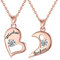 EUDORA Mutter Tochter Kette für Frauen Mutterliebe Doppelte Herz S925 Sterling Silber Mama Roségold Halskette Mutter Anhänger für Damen Schmuck 45,7cm Kette, Geschenk für Mama Tochter Ehefrau