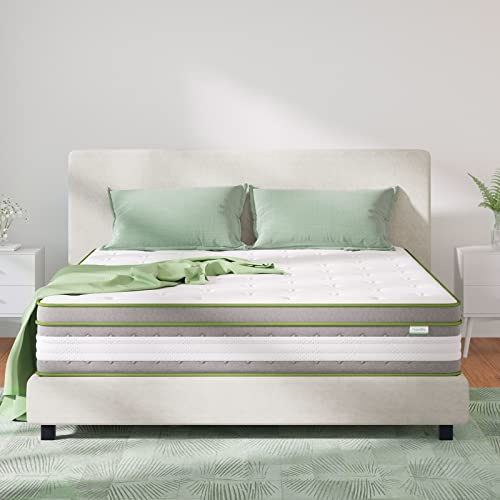 Novilla Matratze 150x190x27cm H3 Federkernmatratze Gel-Memory-Foam Mittelfeste Öko-Tex zertifiziert Rollmatratze Bambus Punktelastische Taschenfederkern Hybridmatratze | Weiß