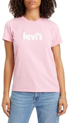 Levi's The Perfect Tee, T-Shirt Donna, Poster Logo Prism Pink, S