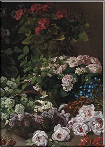 Claude Monet Magnet, Frühlingsblumen, 6,3 x 8,9 cm