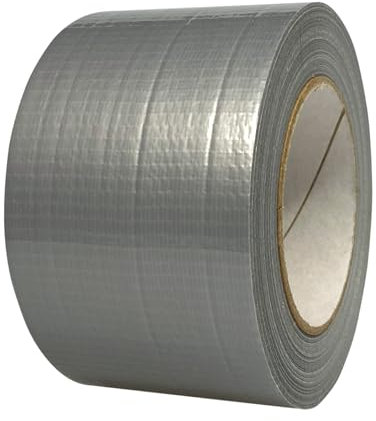 Premium Gewebeband 75mm x 50m | Panzertape | Panzerband | Klebeband | Gaffa Tape Extrabreit, Farbe:silber