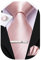 Hi-Tie Lot de 4 cravates en soie pour homme Rose/bleu/noir, Rose pâle, M