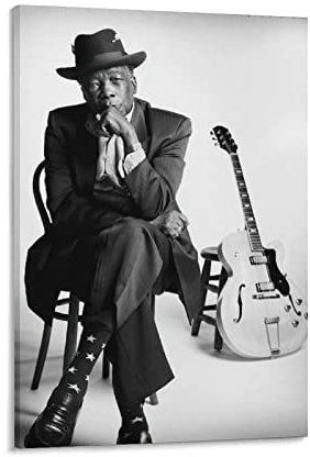John Lee Hooker Poster Rock and Roll Hall of Fame Poster Retro Poster Druck Kunst Wandbild Leinwand Poster Moderne Schlafzimmer Dekor 30,5 x 45,7 cm (30 Stück)