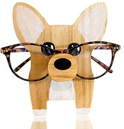Jokresty Tier-Brillenhalter, kreativ, handgefertigt, aus Holz, Tier-Brillen-Halter, Haustier-Brillen-Halter, Sonnenbrillen-Präsentationsständer für Zuhause, Büro, Schreibtisch-Dekoration