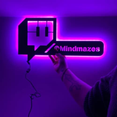 soulglass Benutzerdefinierte Twitch Benutzername Neon Zeichen Gamer Tag LED Neon Zeichen Personalisiertes Geschenk Für Gamer Twitch Zeichen Game Room Decor Gaming Wand Decor Licht