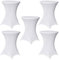 TRUTZHOLM Stehtischhusse Stretch weiß Ø 80 cm Tischdecke Husse Partytisch Bistrotisch Stehtischhusse Decke (5)