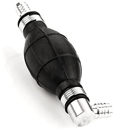 LST Kraftstoff Handpumpe Außenbordmotor Benzin, Diesel, Öl, Wasser mit 12mm Schlauchanschluss, Einwegventil, rechtwinklig und gerade Anschlüsse für schnelle Flüssigkeitsübertragung