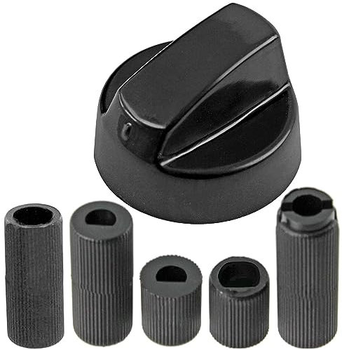 SPARES2GO Control Knob Dial Switch for Air Fryer Mini Oven Multi Cook Slow Cooker (Black)