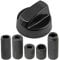 SPARES2GO Control Knob Dial Switch for Air Fryer Mini Oven Multi Cook Slow Cooker (Black)