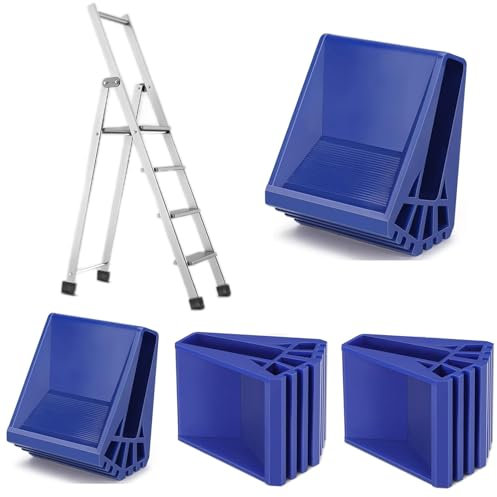 Ersatzteile - 4 Stück Leiterfüße, Anti-Rutsch und Verdickt - Gummifüße für Leitern, auch passend für Leiterfüße 63 x 17(Blau)