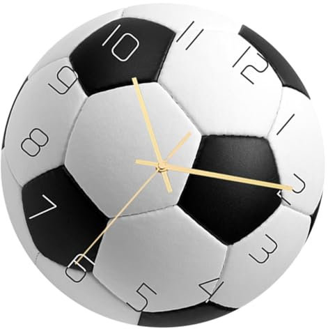 Zerodeko Wanduhr Im Fußball-Design Stumme Uhr Aus Acryl Geräuscharme Hängeuhr Für Schlafzimmer Wohnzimmer Und Büro Große Ziffern Für Gute Lesbarkeit
