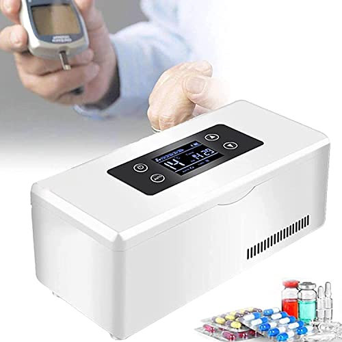 ZYFBD Box de insulina portátil, Mini Nevera de medicamentos con Temperatura Constante, refrigerador de Medicina para automóviles, Viajes, hogar, pequeña Caja de Viaje para medicamentos