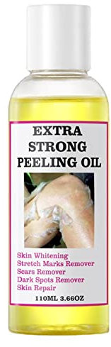 Gelbes Peeling Öl,Peeling-Öl Für Dunkle Haut,Exfolierende Peeling Lösung Für Den Körper,Aufhellende Hornhaut,Ellbogen,Knie,Finger Bis Schwarz Für Alle Hauttypen-110ML