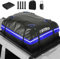 Favoto Dachtasche Faltbarer 425L Dachbox Dachkoffer wasserdicht mit Antirutschmatte Türhaken Verstärkungsgurte für PKW Autos SUVS mit/ohne Gepäckträger Reisen Gepäcktransport Blau