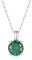 GAVU Collana Punto Luce da Donna, Collana Verde Smeraldo Pietra Natale di Maggio, Collana Solitario Diamante Zirconi, Collana Donna Argento