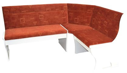 moebel direkt online Eckbank 125x165 cm Truheneckbank weiß/rot