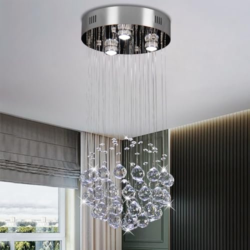 Cainjiazh Kristall Kronleuchter Moderne Deckenleuchte Modern Deckenlampe Leuchter Wohnzimmerlampe Schlafzimmerlampe Lampe Elegant Pendelleuchte Deckenlampe für Wohnzimmer Schlafzimmer Esszimmer