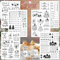Kerzentattoos Weihnachten, 6 PCS Kerzen Sticker Weihnachten,Wassertransferdruck,DIY asserschiebefolie Kerzen,kerzen folie weihnachten,Kerzenaufkleber,Kerzen Dekorieren,Adventskerze (Schwarzweiß)