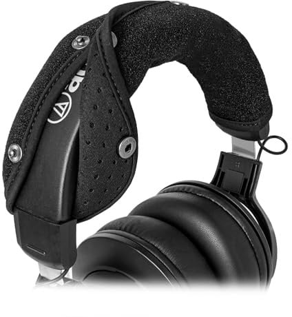 GEVO Kopfband-Schutzhülle für Audio Technica ATH M50, M50X, M50XBT, M40X M Serie, Corsair Virtuoso & mehr, maschinenwaschbar, kein abblätterndes Leder mehr, einfache Installation, kein Werkzeug
