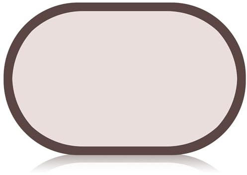 Genérico Livienne saugfähige rutschfeste schnelle trockene Matte Kieselgur Bad Matte Kieselsteine, gelb, quadratisch, 50 x 80 cm (oval, sauber)