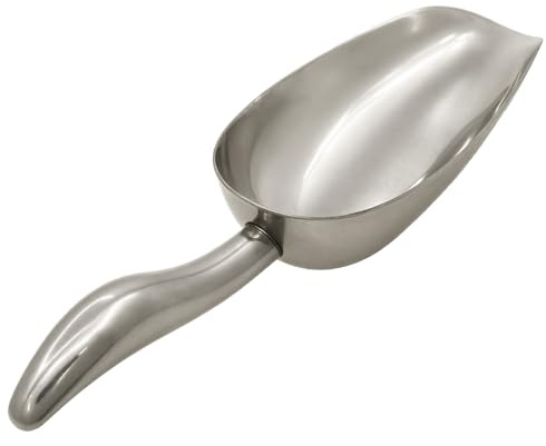 Metal Ice Scoop, Stainless Steel Thicken Ice Scoop Shovel Food Sweet Candy Shovel Coffee Bean Flour Scoop All Purpose Metal Scoop for Food Kitchen Bar Buffet Party