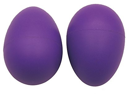 2 x lila Kunststoff Shaker Eier Percussion Rhythmus Musikinstrumente