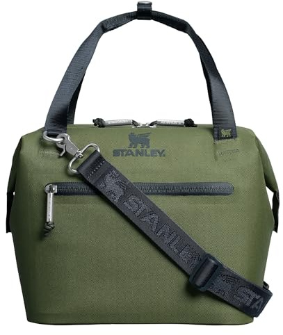 STANLEY All Day Julienne Mini-Kühltasche, weich, 7,4 l, 10 Dosen mit Griffen und Gurt, hält stundenlang kalt, isolierte Reisetasche mit Reißverschluss, BPA-frei, getrocknete Kiefer