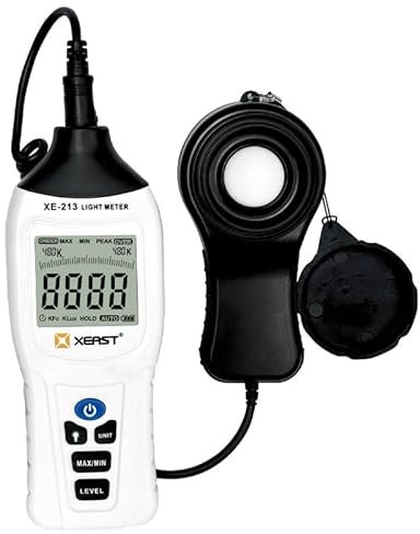 New Digital Luxmeter Tragbare Belichtungsmesser Fotografie 400K Lux Tester LCD Flash Photo, Fotometrische Messungen für Innen- und Außenpflanzenanbau die Lichtplanung