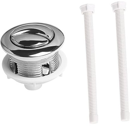 Vaguelly Botón Agua Del Inodoro De Doble Descarga De Botón Redonda Compatible Con Cisternas Roca Mecanismo De Descarga Para Wc Color Plata