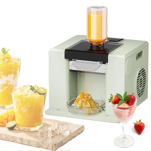 Elektrischer Eiscrusher & Slush-Maschine – 60 kg/24 h Schneeflockeneismaschine mit 750-ml-Behälter und separater Auffangschale | Slush-Maschine für Cocktails, Frappés, Eiskaffee & Tee,Black