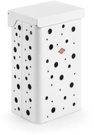 WESCO Laundry Basket Single in Matt White Made of Powder-Coated Sheet Steel Perforated 1x 32 Litre Plastic Insert in White, Suitable for Cupboard Equipment, Dimensions: 34.5 x 27.0 x 55.5 cm