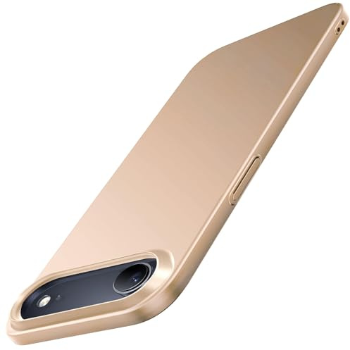Galful Dünn Hülle für iPhone 17 Air Handyhülle Matt 0.3 mm Ultra Slim Case Leicht Finish PP Hard Minimalistische Schutzhülle Stoßfest rutschfest Kratzfest Extra Dünn Hardcase-Golden