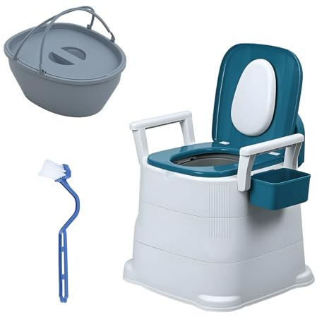 Bedside Commode, Portable Toilet for Adults, Commode Chair for Toilet with Detachable Armrest, Potty Chair for Elderly and Disabled