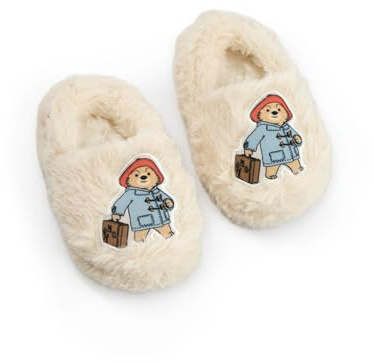Paddington Unisex-Hausschuhe für Kinder Bär-Motiv in Creme | Flauschige zum Entspannen zu Hause | Weiche mit Motiv Bär-Fanartikel