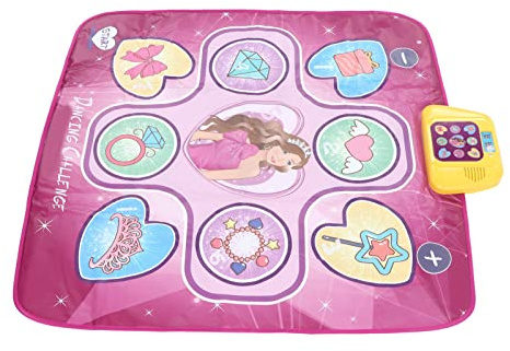 Tapis de Danse Portable Rose Violet pour Enfants, Jouet éducatif Amusant pour Filles, Tapis de Danse pour Activités Intérieures et Extérieures (Rose Violet)