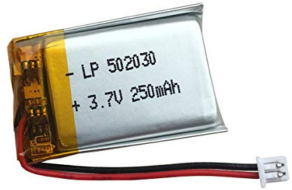 3.7V Li-ion 502030 Battery 250mAh w/JST Ph1.25 Plug fit for VXi BlueParrott B250-XT Wireless Bluetooth Headset Nextbase Dashcam Battery Replacement - (1 PACK)