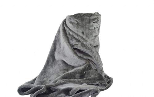 Extra Large Mink Faux Fur Throw 200cm x 240cm - SILVER GREY