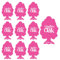 Mighty Oak 10 x Bubblegum Scented Car Air Freshener - Pink, Hanging Paper, 15 sq.m., For Car, Home, Office