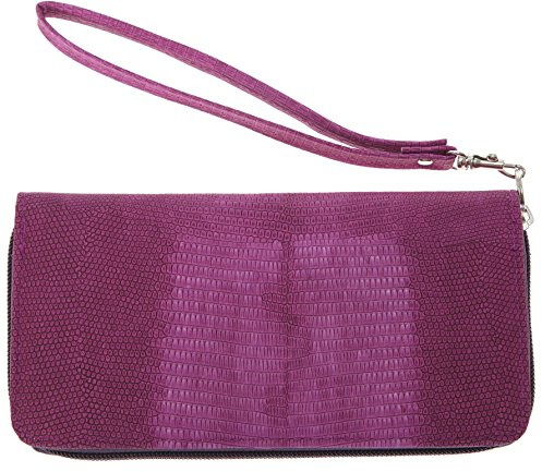 Alessandro Salvatore Damen Geldbörse Damenbörse Börse Geldbeutel CLUTCH XL Discogeldbeutel/VIOLETT