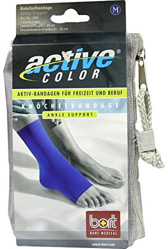 BORT ActiveColor Knöchelbandage M blau 1 St