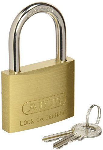 ABUS 35107 Vorhängeschloss mit Schlüssel, Messing, 30 mm, modernes)