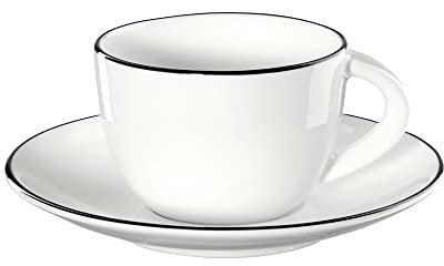 ASA à table ligne noir Espressotasse mit Untertasse 0,07 l weiß, 1930113