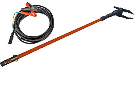 United Trade - Recogedor de aceitunas eléctrico con barra extensible hasta 3 metros, cable de 15 metros, potencia de 140 W y tensión de 12 V