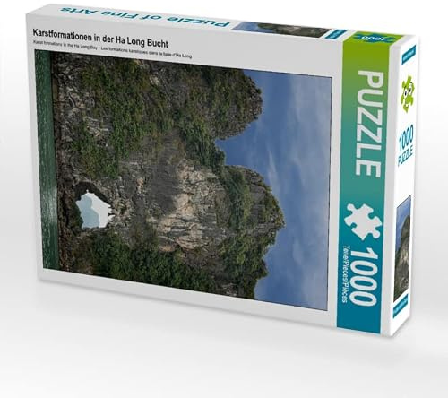 CALVENDO Puzzle Karstformationen in der Ha Long Bucht | 1000 Teile Lege-Größe 48 x 64 cm Foto-Puzzle für glückliche Stunden