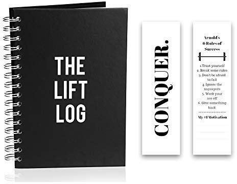 The Lift Log Workout and Fitness Journal (5.5 x 8.5) - Hardcover, 6 Months of Tracking Charts to Record All Fitness Goals - 180 Blank Template Pages, Muscle Diagrams, Exercises by Muscle Group