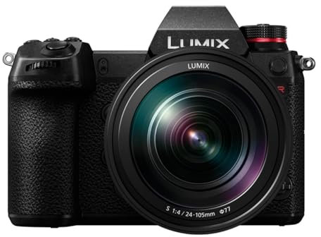 Panasonic DC-S1RME-K spiegellose Vollformatkamera, 5K 30p/25p/24p Videoaufnahmen mit Flip Screen (4-105 mm, 44K 30p/25p/24p und FHD-Aufnahmen, Schwarz)