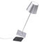 Zafferano, Poldina Pro Lampe mit Silberfarbenes Blatt, Kabellose, Wiederaufladbare Tischlampe mit Touch Control, Für den Innenbereich Geeignet, Dimmer, 2200-3000 K, Höhe 38 cm